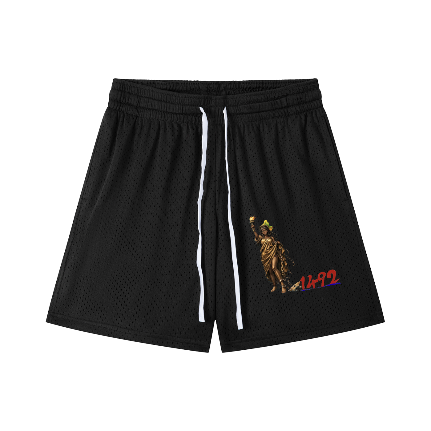 Mesh Drawstring Shorts