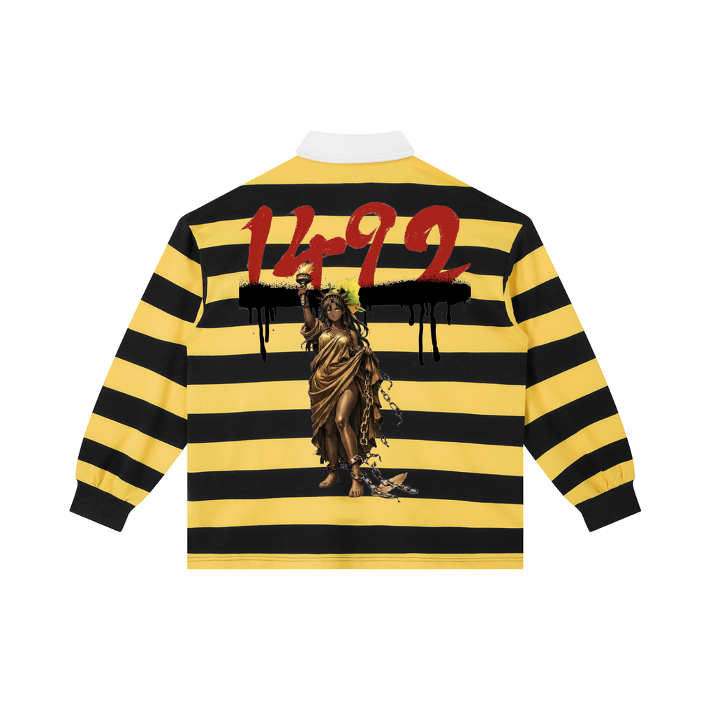 Color Block Stripe Polo Shirt