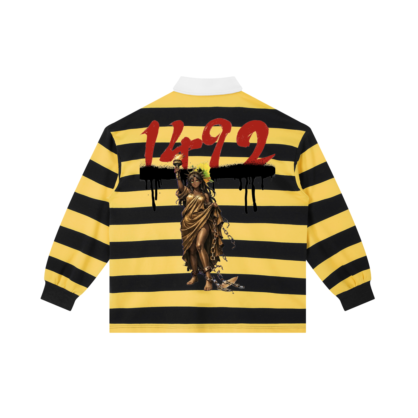 Color Block Stripe Polo Shirt