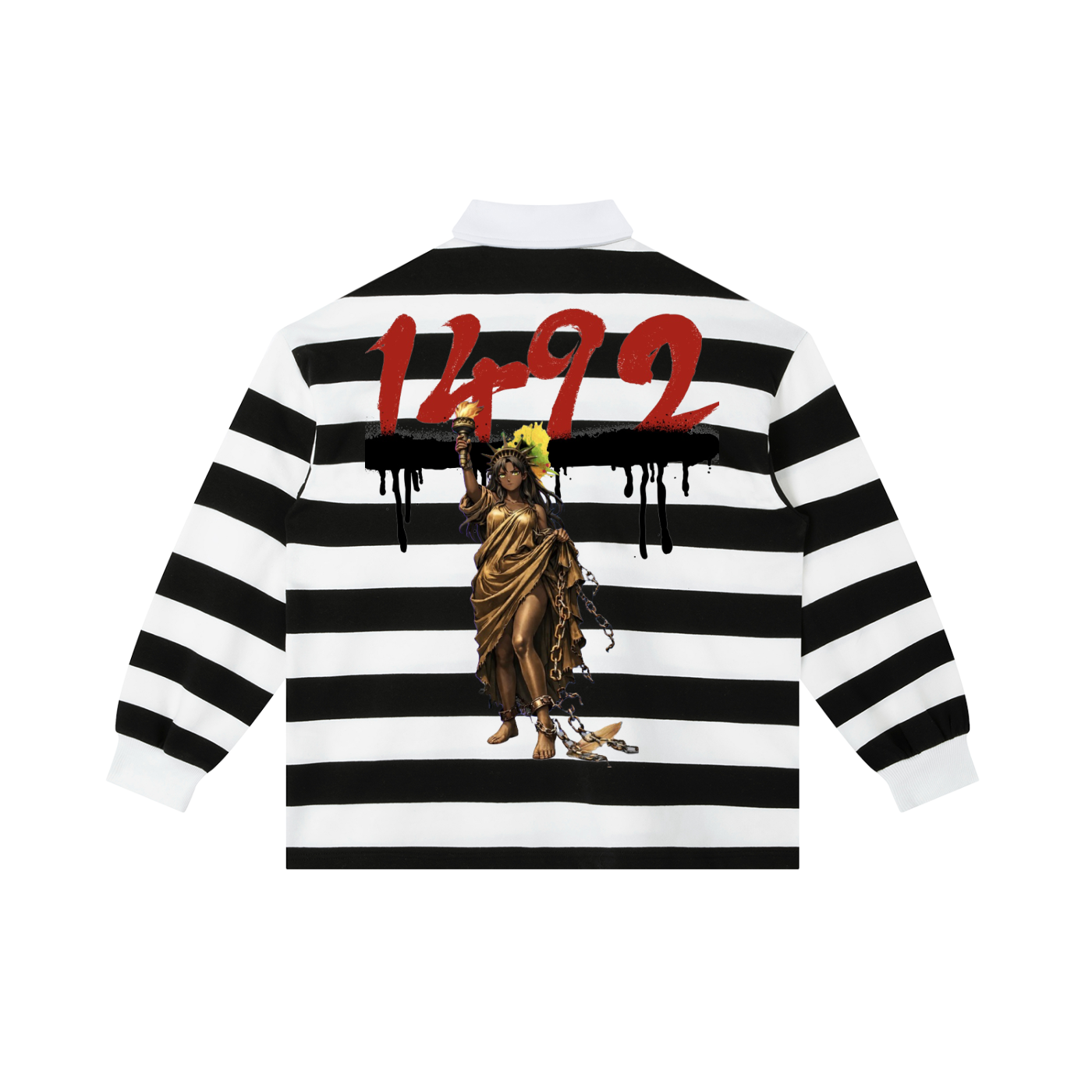 Color Block Stripe Polo Shirt