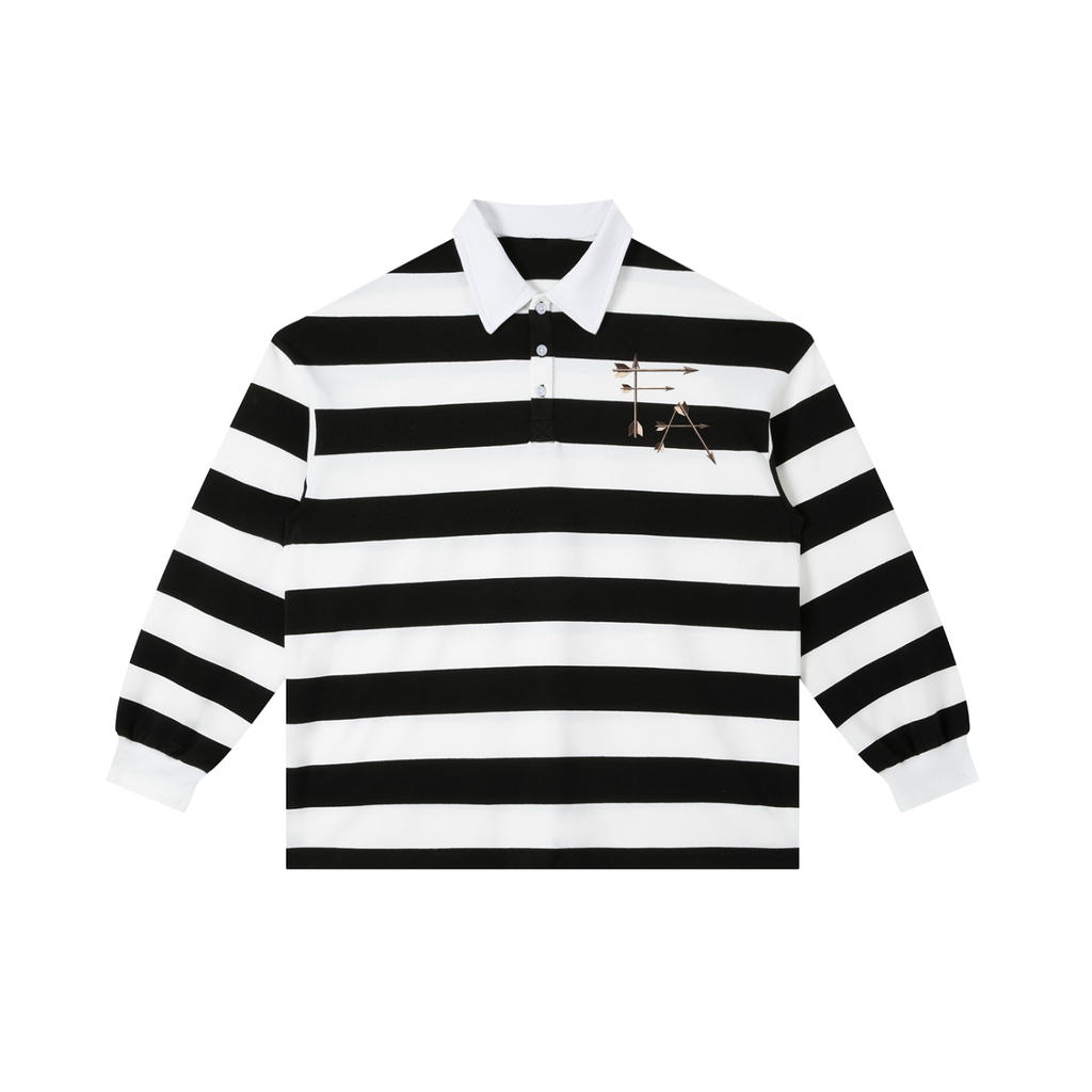 Color Block Stripe Polo Shirt