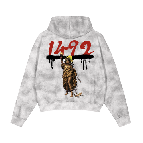 Dirty Washed Zip-Up Fleece Hoodie