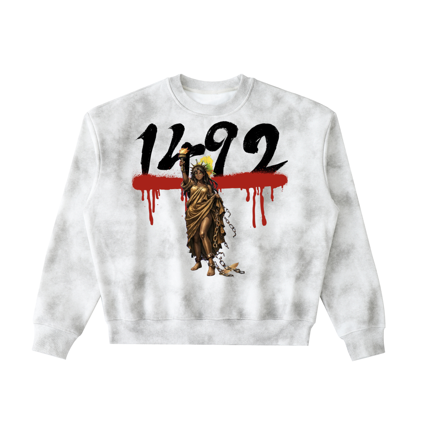 Dirty Washed Boxy Fleeced Sweatshirt