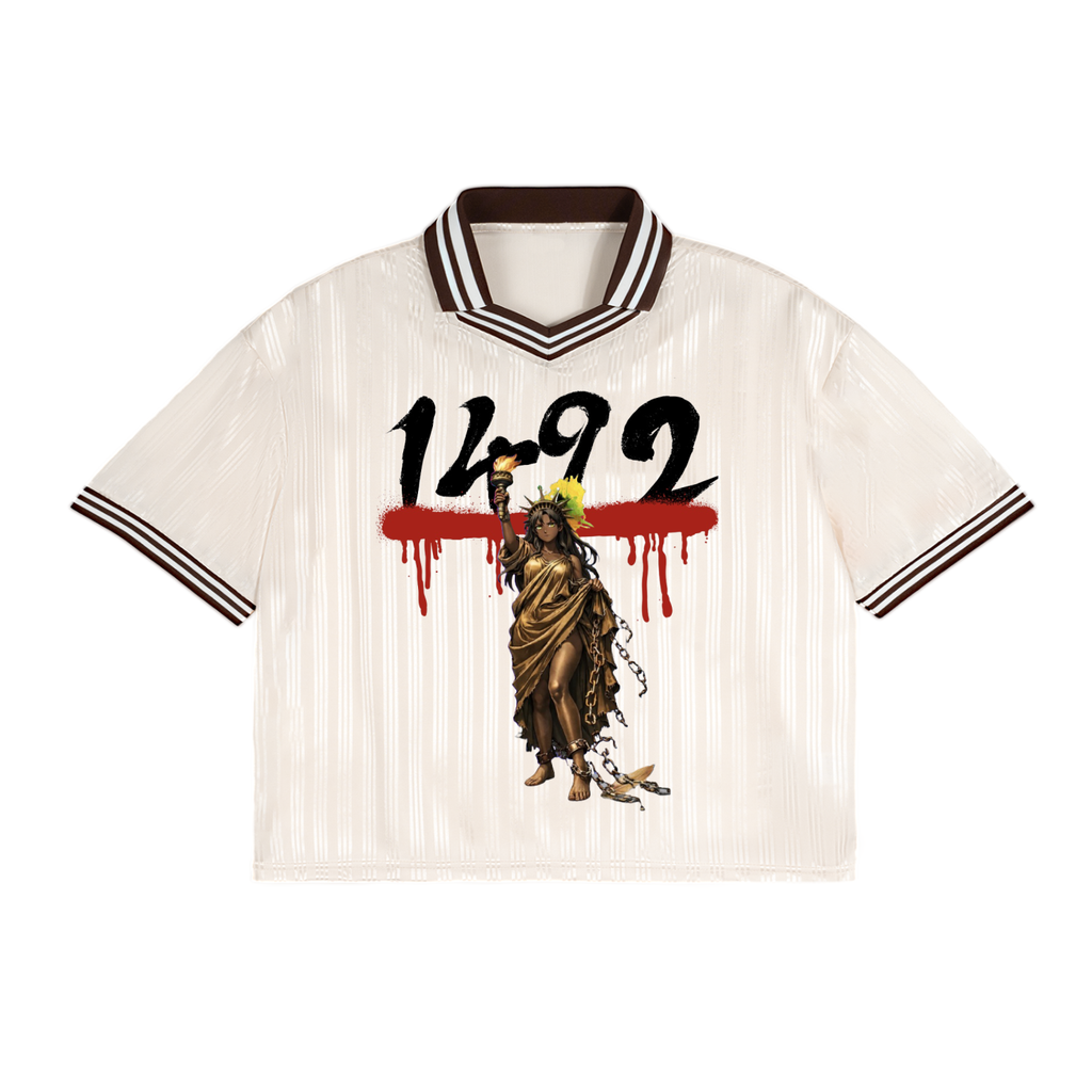 Contrast Stripes Polo Collar T-Shirt