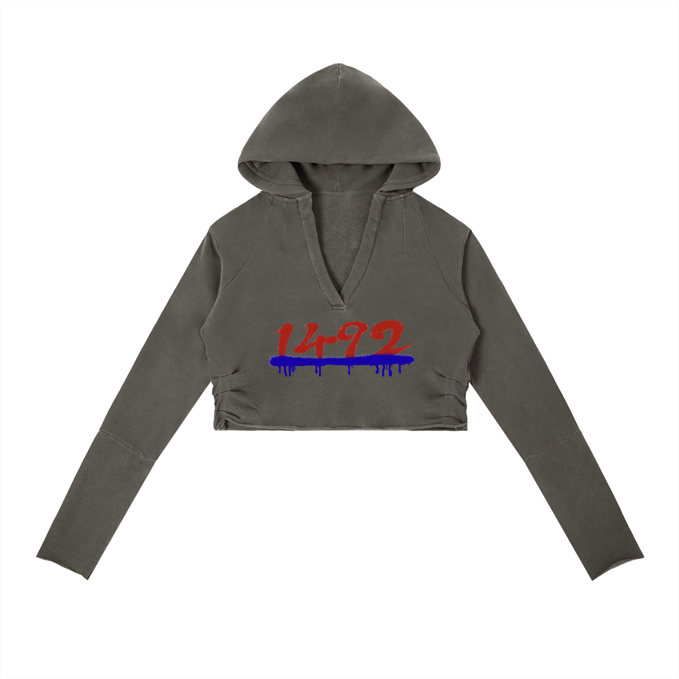 Vintage Washed Raw Edge Hoodie